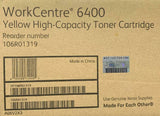 Genuine Xerox 106R01319 Yellow High-Capacity Toner Cartridge for WorkCentre 6400