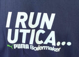 Puma Men's I Run Utica Boilermaker Navy Short Sleeve Shirt Size Large