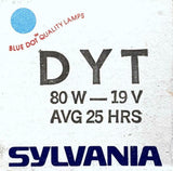 Sylvania DYT Tungsten Halogen Projector Lamp 80 Watts 19 Volts