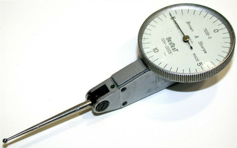 Brown & Sharpe Bestest Dial .0005 Test Indicator w/ 1 1/2" Stem 7035-2