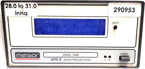 Mensor Model Digital Mensor Model 15000 Digital Pressure Gauge DPG II 28-31inHg 0.01%FS 0-1