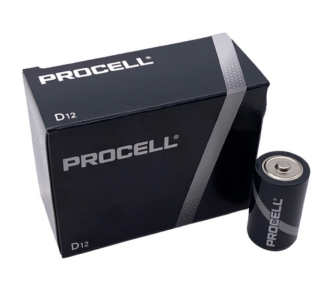 Duracell Procell D Alkaline Batteries 1.5V PC1300 USA 12 Count Expires 2026