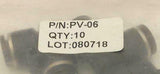 Pack of 10 New Conek Pneuforce  PV-06  Push Lock Elbow Fittings 6 mm Airline