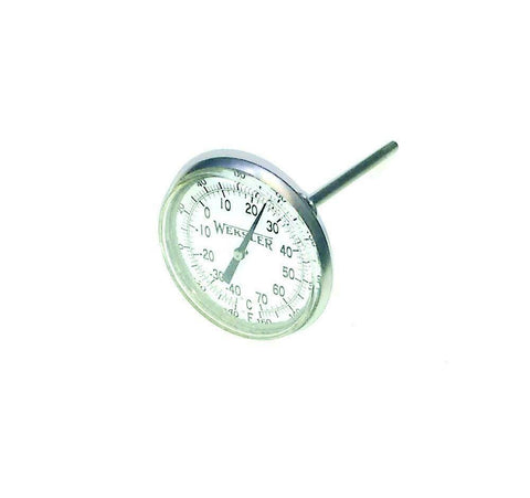 New Weksler Dial Thermometer 1/4 NPT 2" Face -40-160 F & -40-70 C