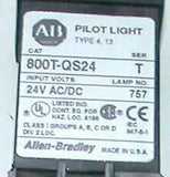 New Allen Bradley  800T-QS24  Amber Pilot Light Indicator Series T