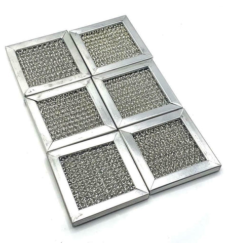 Set of 6 Aluminum Dust Filter Grill Mesh Guard 3-5/16" X 3-5/16" X 3/8"