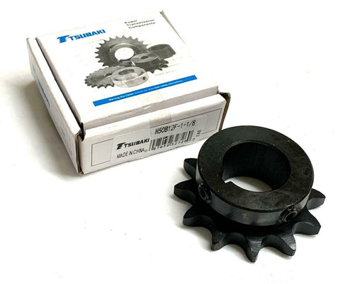 Tsubaki H50B12F-1-1/8 Sprocket 1-1/8" Bore 50 Chain 12 Teeth (8 Available)
