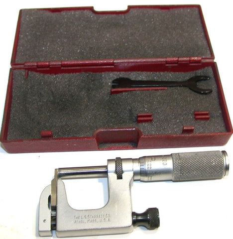 Starrett 0-1" Anvil .001" Micrometer #220CFL w/case