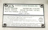 CCS 646GEM1 Pressure Switch 1.4-18 PSI 750 PSI Proof