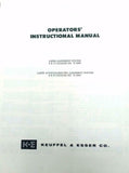 K & E Laser Alignment System No. 71 2600 Operator's Instruction Manual