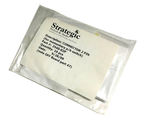 Strategic Switch & Audio 2540-02P Connector 2 pin for Momentary p/b Switch