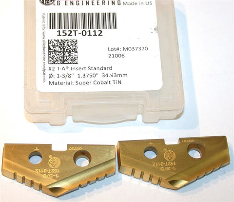 2 Allied Machine T-A 1 3/8" Carbide Coated Spade Drilling Insert 152T-0112