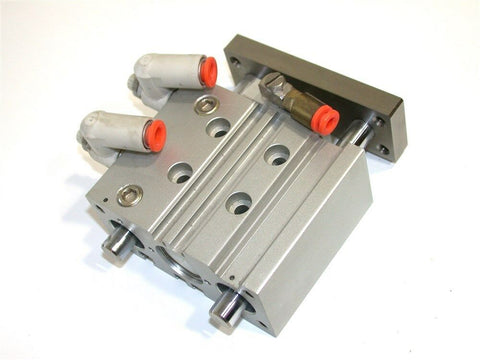 UP TO 10 SMC 1 1/4" COMPACT GUIDED DUAL PIN AIR SLIDE CYLINDERS 12-MGPL20-30