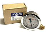 NoShok 25-901-1500 Liquid Filled Pressure Gauge 1500 PSI 1/4" NPT Bottom Mount