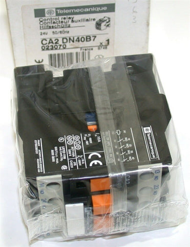 UP TO 2 NEW TELEMECANIQUE 24V CONTROL RELAYS CA2 DN40B7