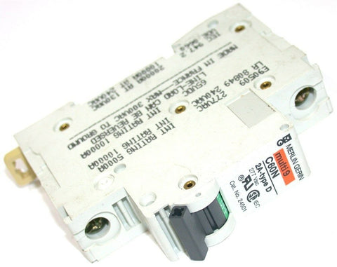UP TO 5 MERLIN GERIN MULTI 9 C60 2 AMP D CURVE 277V 1P CIRCUIT BREAKERS 24501