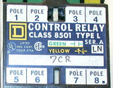 3 SQUARE D CONTROL RELAYS 110/120 VAC MODEL  8501L0-40