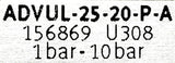 Festo ADVUL-25-20-P-A Double Acting Pneumatic Cylinder 156869 Ser-U308 1-10bar