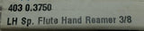 Yankee 403 0.3750 Left Handed Spiral Flute Hand Reamer 3/8"