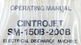 Hansvedt Cintro-Jet SM-150B-200B EDM Machine Operating Manual