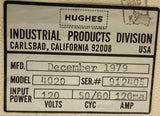 Hughes Aircraft Co. 4020 Laser Power Supply Series 4000 with Key - SOLD AS IS
