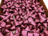 Brizzolari 3-1/2" Fuchsia Purple Star Gift Bow 3/4" Ribbon 15 Loop 70 Count