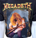 Anvil Men's Megadeth Tour Graphic Black Short Sleeve Shirt Size Large