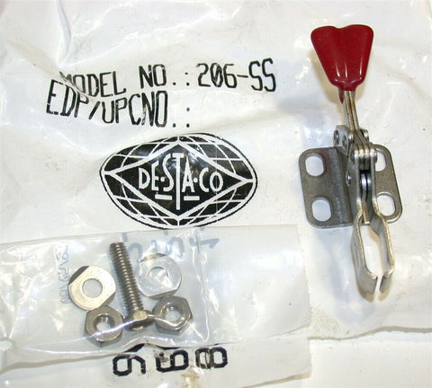 DE-STA-CO 206-SS Stainless Horizontal Hold-Down Toggle Locking Clamp