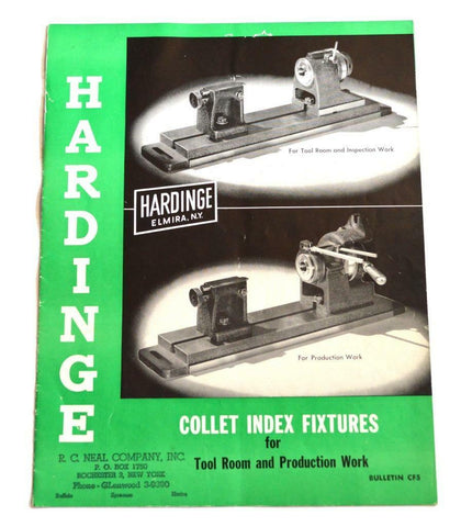 HARDINGE CF5 COLLET INDEX FIXTURES BROCHURE