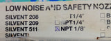 Silvent 511 Air Nozzle 1/8" NPT 55.8mm L 79DBA 11.3OZ Blowing Force