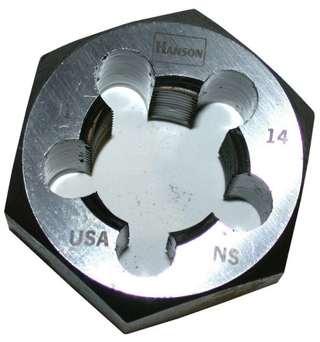 Hanson Whitney 1"-14 NS Hex Steel Thread Die 8467 Made in the USA
