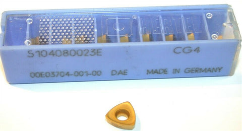 Lot of 10 Hertel Indexable Tin Coated Carbide Inserts 5104080023E CG4