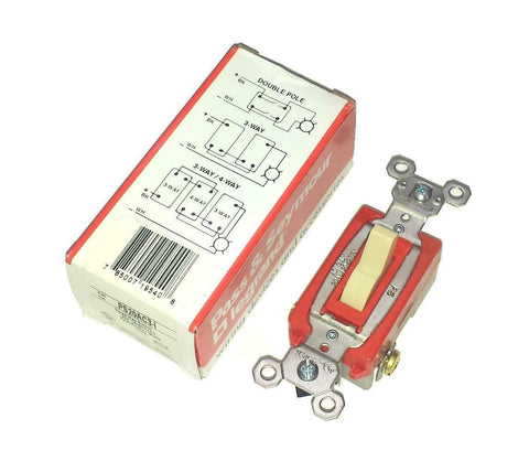 New Pass & Seymour  PS20AC3-I  3-Way Toggle Switch 20 Amp 120/277 VAC