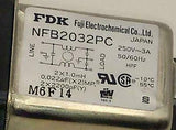 FDK  NFB2032PC  Power Entry Module 250 VAC 3 Amp