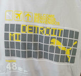 Puma Men's Welcome Bienvenue Bienvenidos Detroit MI Baggage 48 Gray Shirt Size L