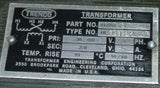 TRENCO 612261-S TYPE TR-3122 TRANSFORMER 270 VAC @ 5 AMPS