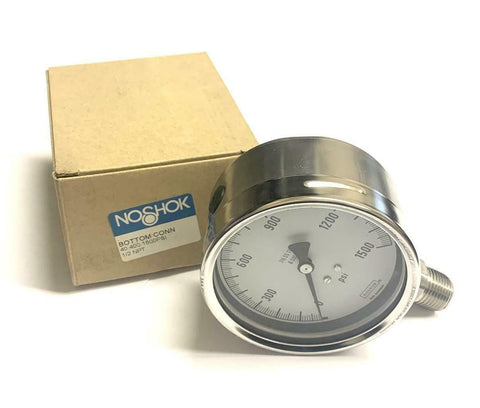 NoShok 40.400.1500 Pressure Gauge 1500 PSI 1/2" NPT Bottom Mount (2 Available)