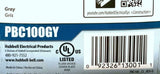 Hubbell Bell Outdoor PBC100GY Gray Wet Location Plastic Blank Cover