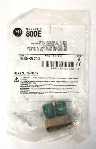 New Allen Bradley 800E-2LX10 Contact Cartridge W/ Latch 1 N.O. (5 Available)