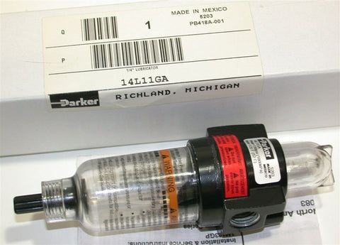 UP TO 2 NEW PARKER MICRO-MIST AIR LUBRICATORS 1/4" NPT 14L11GA