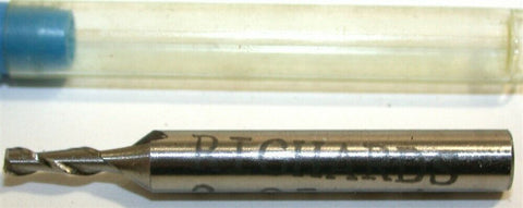 Up to 2 New Richards 2.25mm Diameter 3/16" Shank 2 Flute HSS End Mill