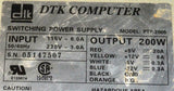 DTK Computer PTP-2005 Switching Power Supply 200 Watts