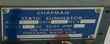 Chapman  30702  Static Eliminator Power Supply Unit Pri. 230 VAC  Sec. 5.0 KV