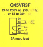 Banner Q45VR3F Photoelectric Sensor Relay 24-250VAC 50/60HZ 12-250VDC