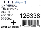 Wheelock UTA-1 Universal Telephone Alert 40-130V 20-30Hz REN-1.6A  18-60VDC 30mA