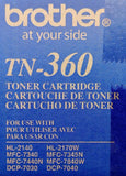 Brother TN-360 Toner Cartridge For Use With Select HL, MFC & DCP Printer Models