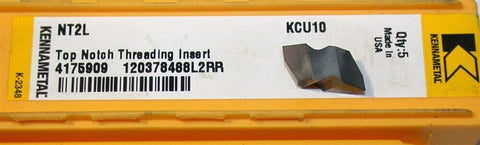 Lot of 3 Kennametal Top Notch Indexable Inserts NT2L KCU10