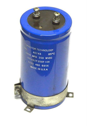 CAPACITOR TECHNOLOGY 46748 CAPACITOR 6000 MFD 250 WVDC (2 AVAILABLE)