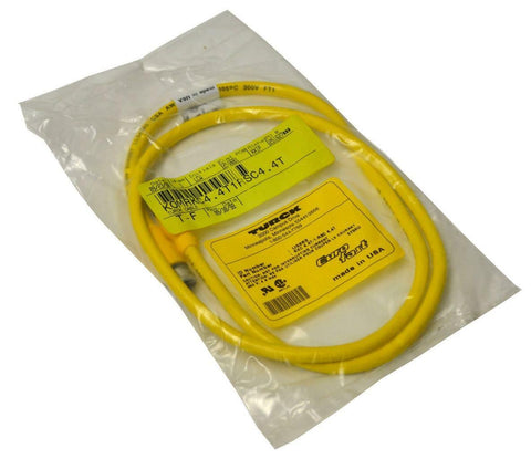 NEW TURCK RKC 4.4T-1-RSC 4.4T MALE/FEMALE EUROFAST CORDSET 250 VOLTS @ 4 AMPS