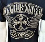 Gildan Men's Lynard Skynard God Guns 2010 Black Short Sleeve Shirt Size M